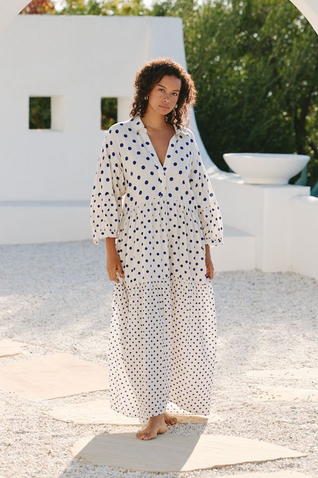 Carolita Printed Tiered Shirtdress by Celandine #7