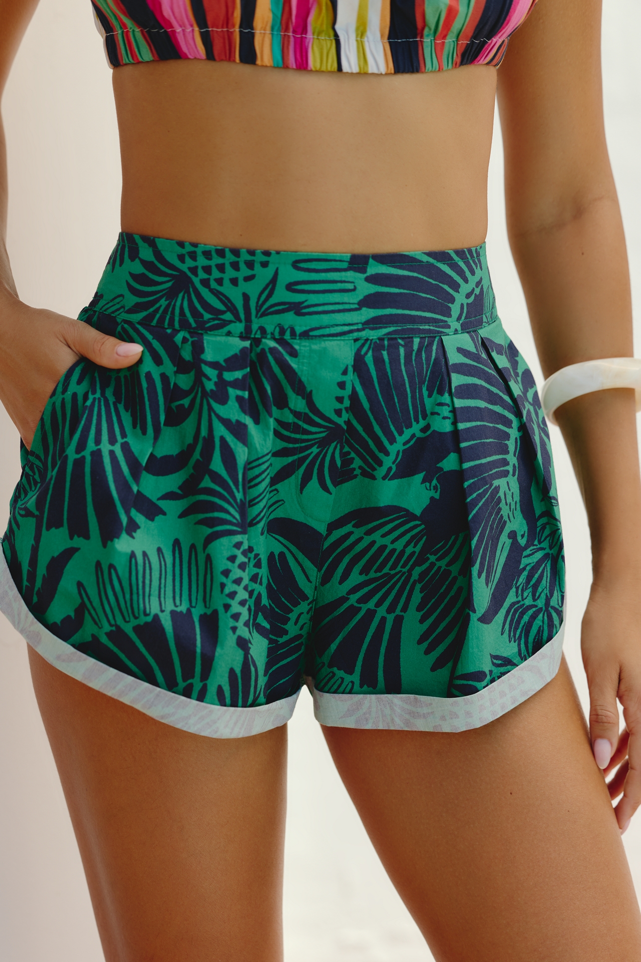 Celandine 100% Cotton Tailored Shorts