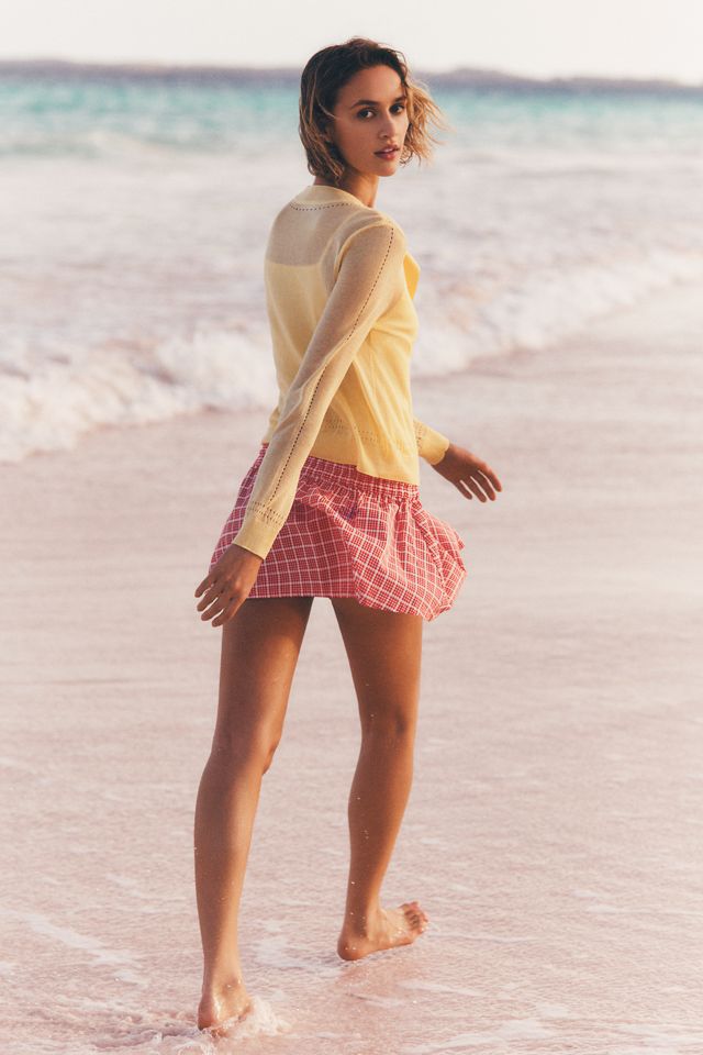 Celandine Gingham Dickie Mini Skirt | Anthropologie