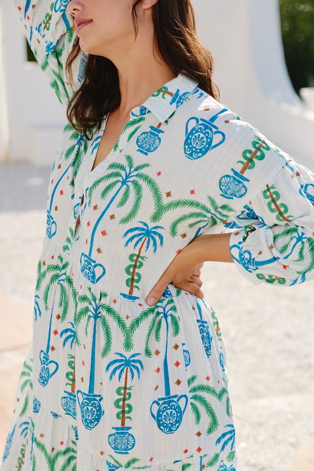 Celandine x Tigre Indigo Carolita Tiered Shirtdress #5