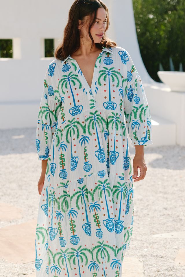 Celandine x Tigre Indigo Carolita Tiered Shirtdress #3