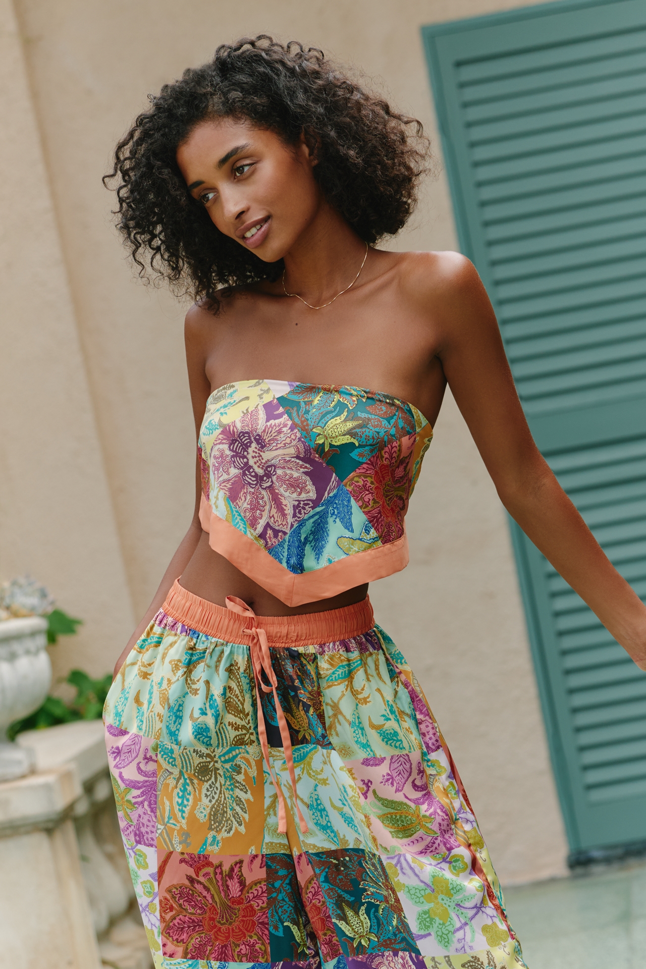 Celandine Strapless Scarf Top