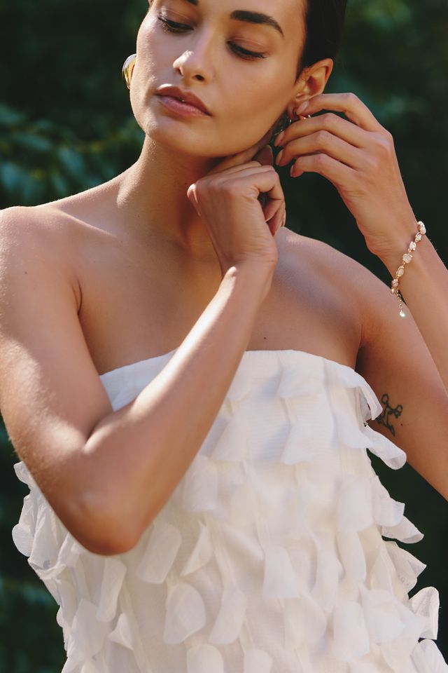 SUBOO Orbit Strapless Organza Maxi Dress #3