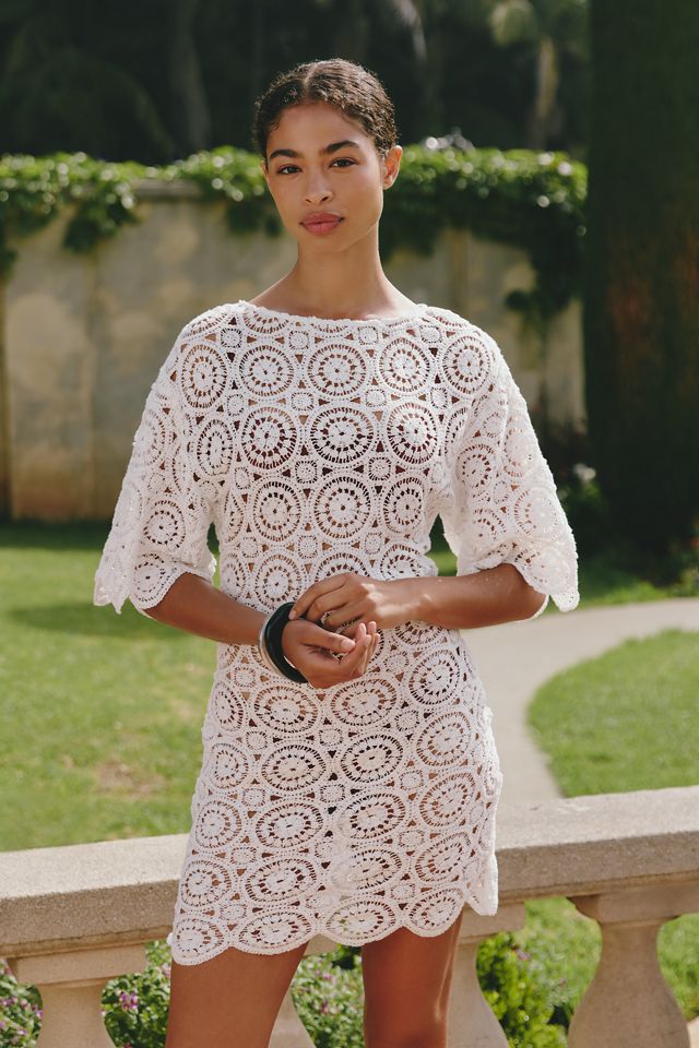 knee length dresses for ladies Retrofete Heather Dress in Metallic Neutral