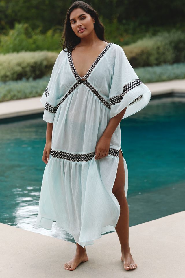 Celandine Plus Tiered V-Neck Kaftan #3