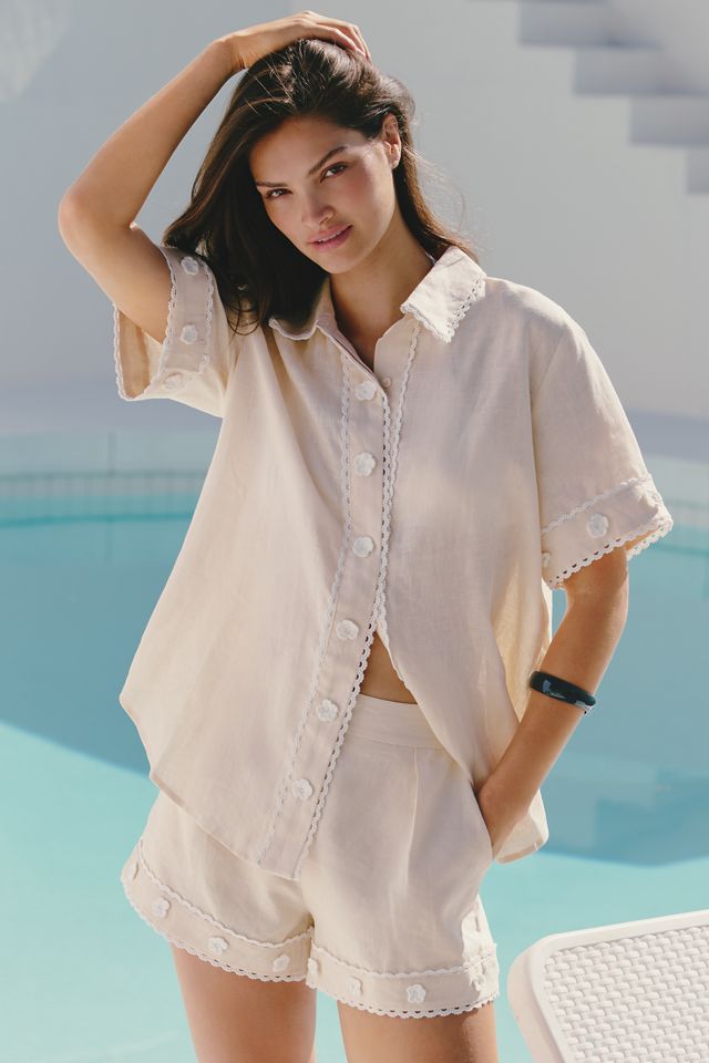 English Factory Linen Shorts #3