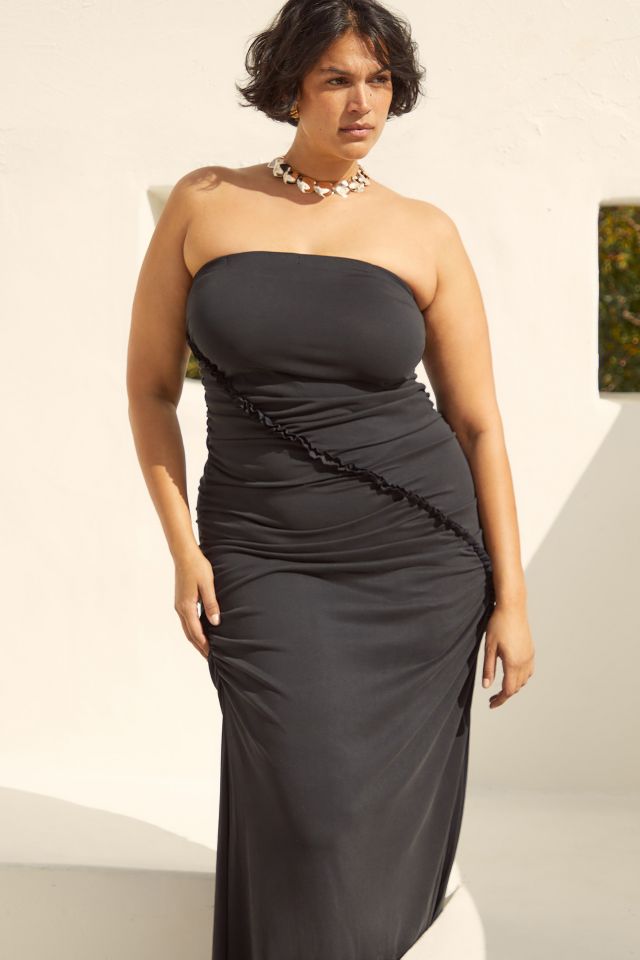 Anthropologie Black Halo Strapless Cutout Dress Black Size 2 $400