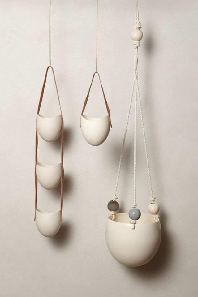 Leather-Latched Wall Planter #1