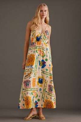Object Martha Sleeveless Printed Maxi Dress