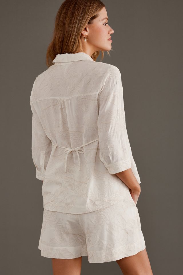 Object Lamira 3/4 Sleeve Embroidered Shirt #2