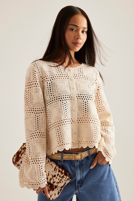 Orella Open Weave Knit Cardigan en taille: XS chez Anthropologie - Object - Modalova