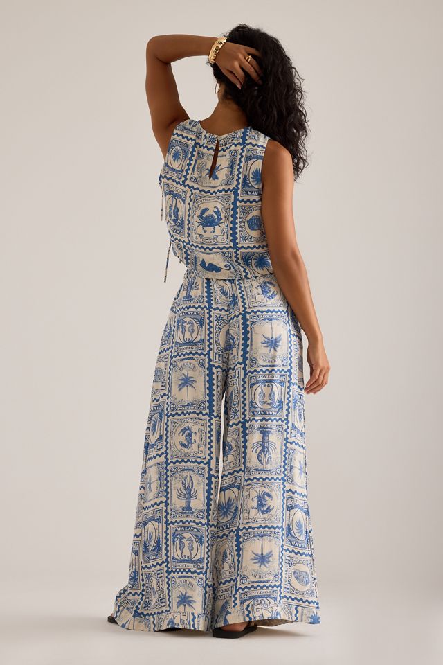 Object Vima Printed High-Waisted Trousers #2
