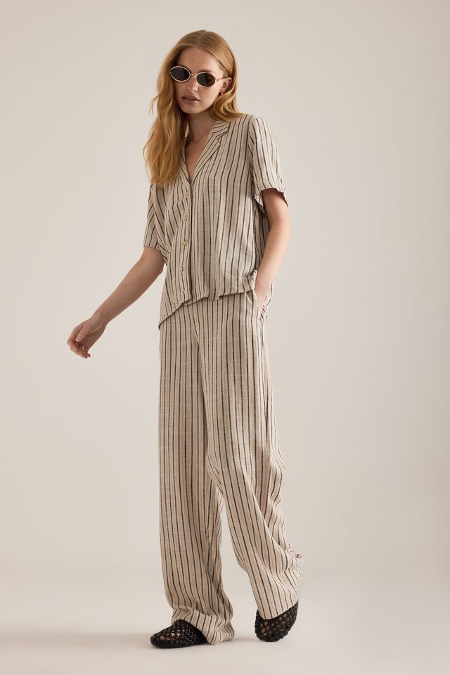 Object Sanne Stripe Wide-Leg Trousers #3