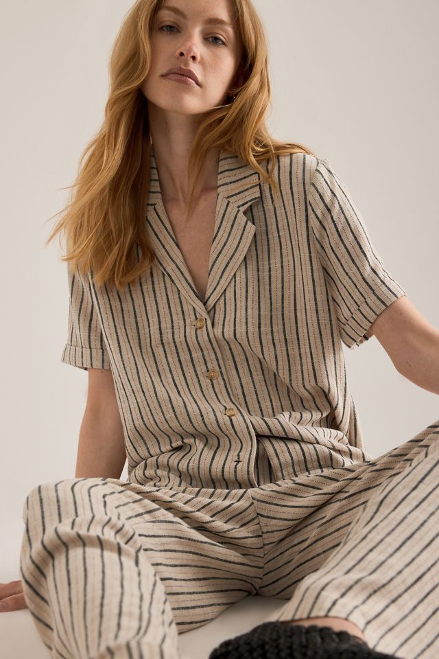 Object Sanne Stripe Wide-Leg Trousers #4