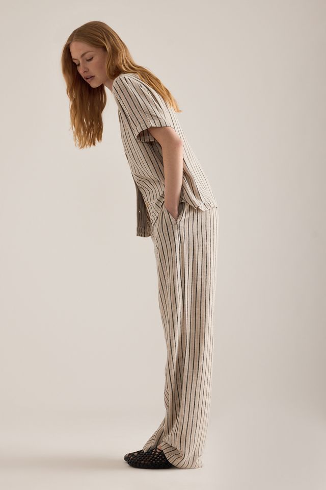 Object Sanne Stripe Wide-Leg Trousers #1