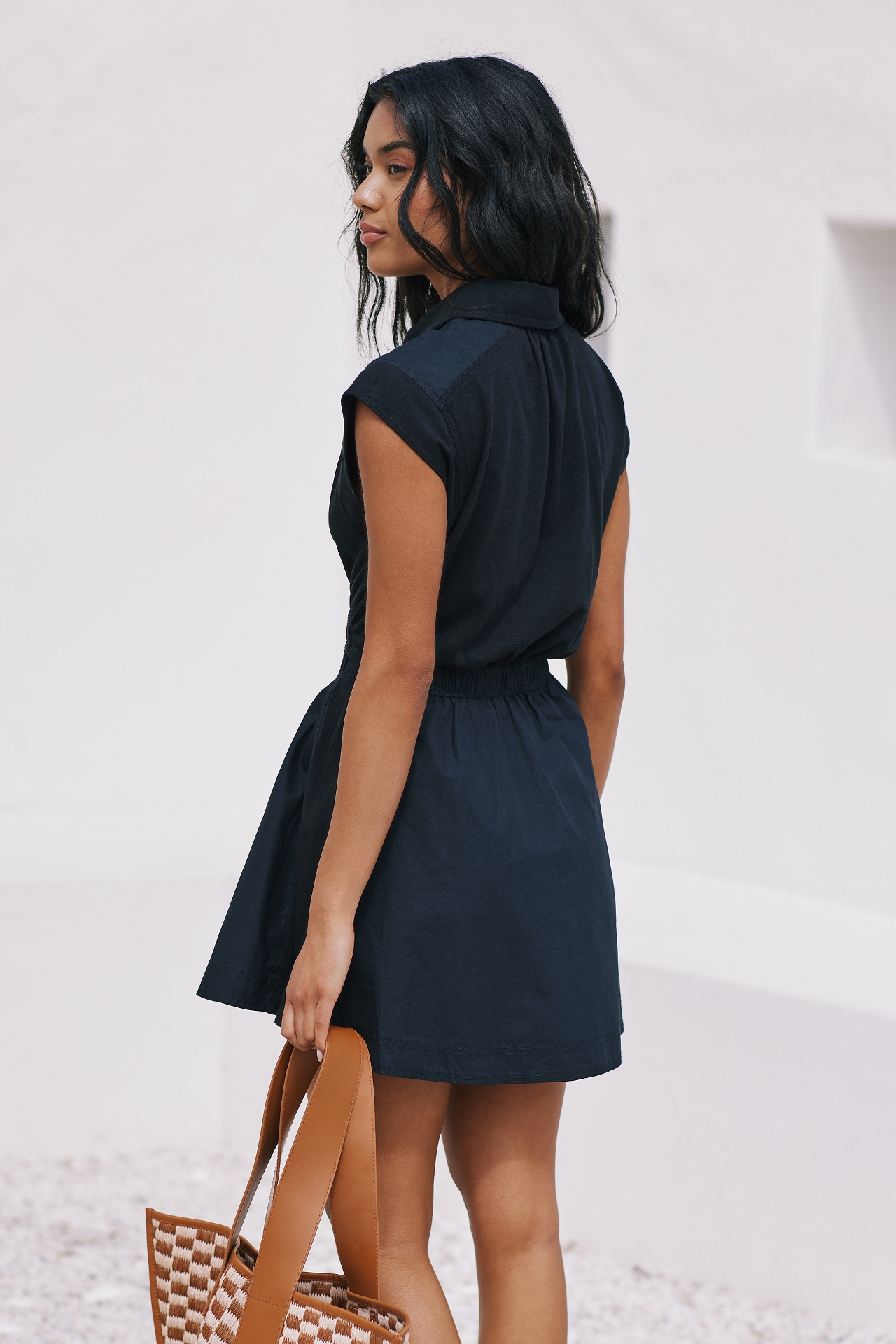 By Anthropologie Short-Sleeve Cutout Mini Dress