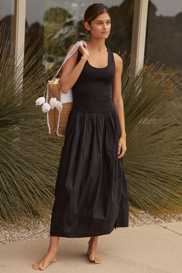 tank drop waist dress Bare Tank Drop Waist Midi Dress