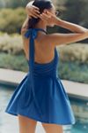 Celandine Halter Button-Front Mini Dress