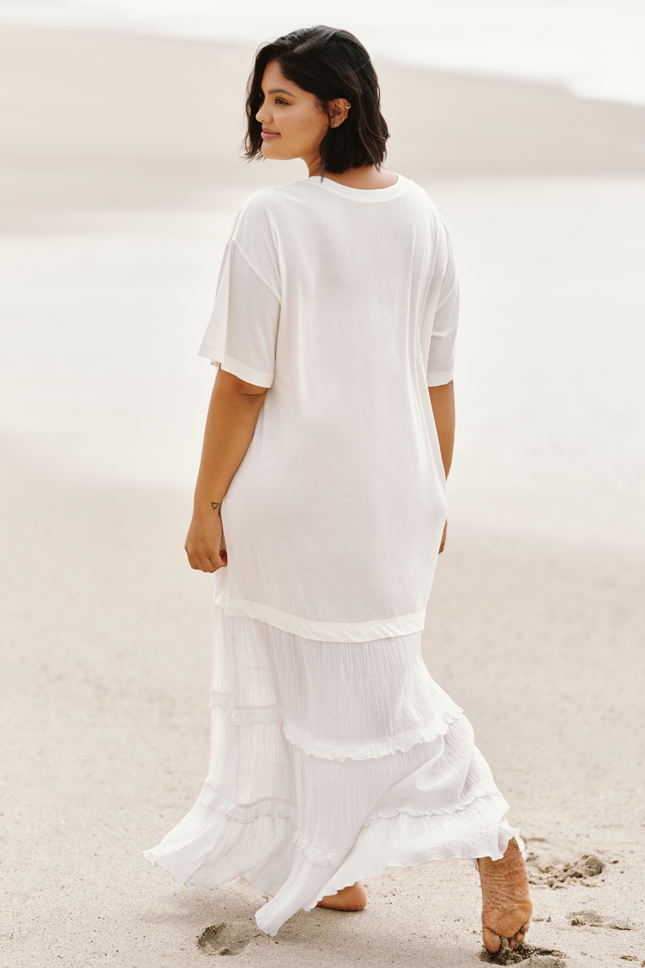 Anisa Makhoul x Celandine Graphic Tee Twofer Maxi Dress