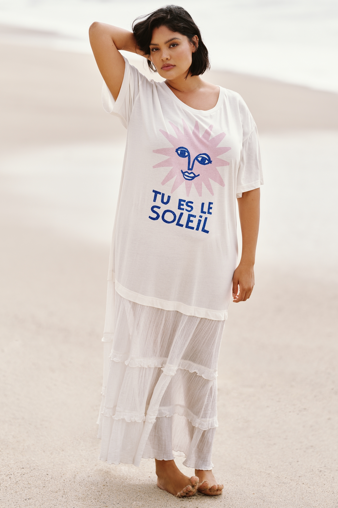 Anisa Makhoul x Celandine Graphic Tee Twofer Maxi Dress