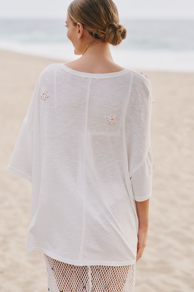Celandine Shells for Days Embellished T-Shirt #2