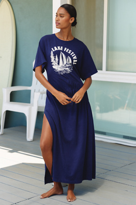 Celandine Cotton Crew Neck T-shirt Dress