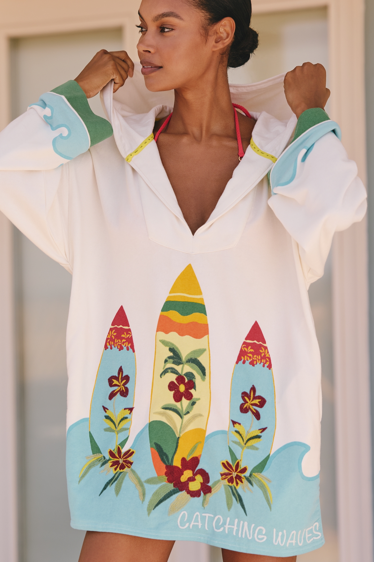 Celandine Catching Waves Poncho