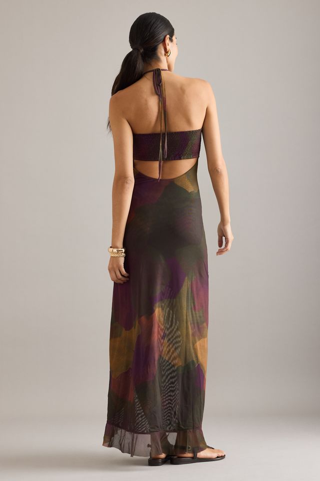 Celandine High-Low Cutout Halter Dress #1