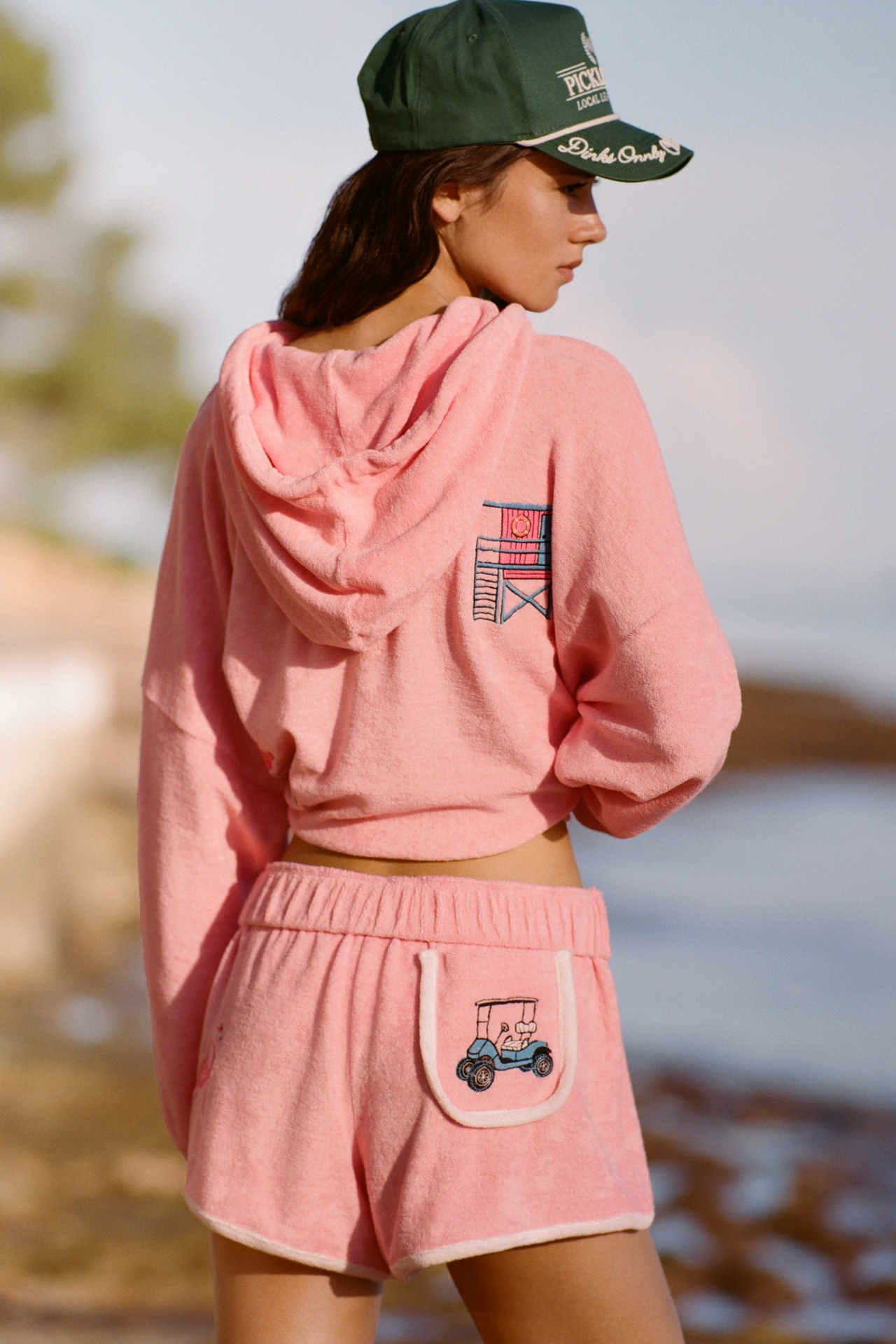 Celandine Embroidered Terry Shorts