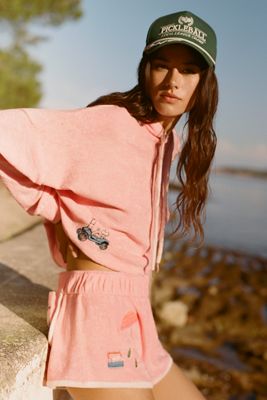 Celandine Embroidered Terry Micro Shorts