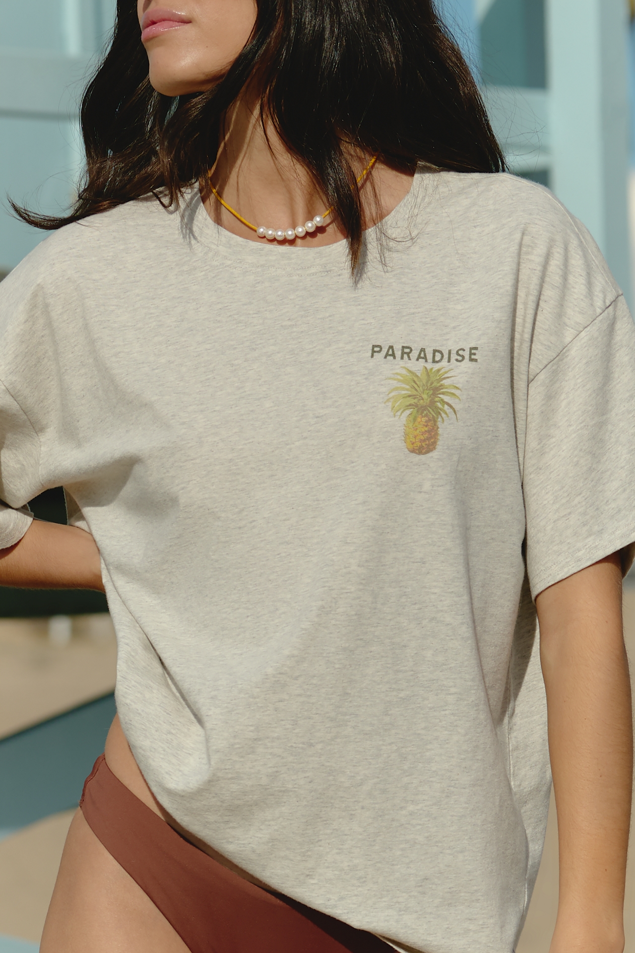 Celandine Crew-Neck Cotton Boxy T-Shirt