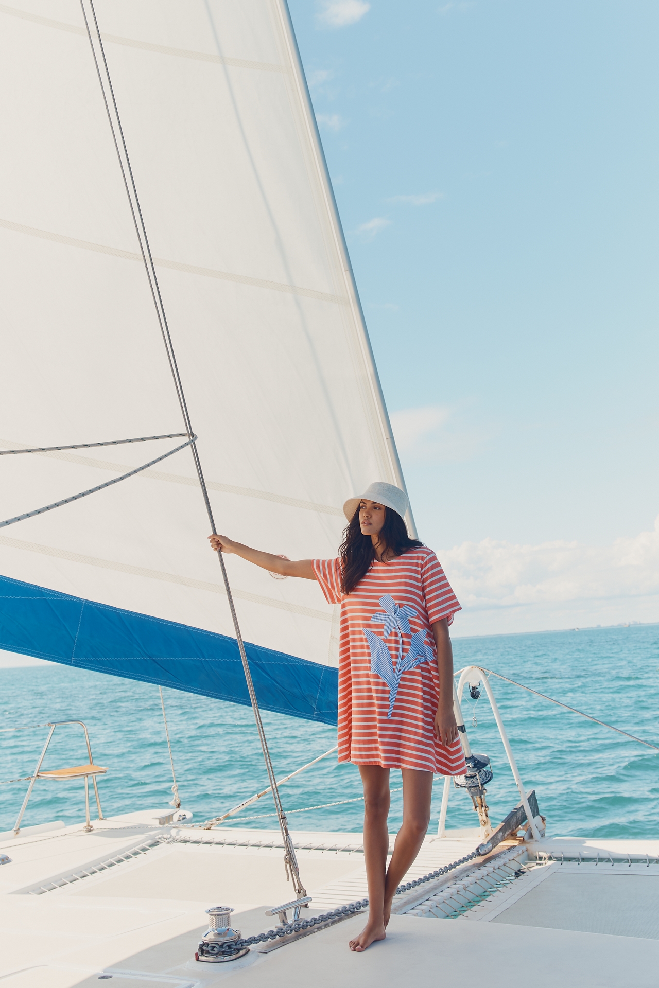 Celandine Deco Stripe T-Shirt Dress