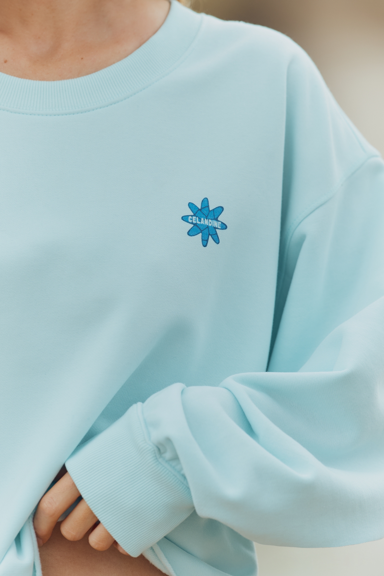 Celandine Crop Crew-Neck Sweatshirt