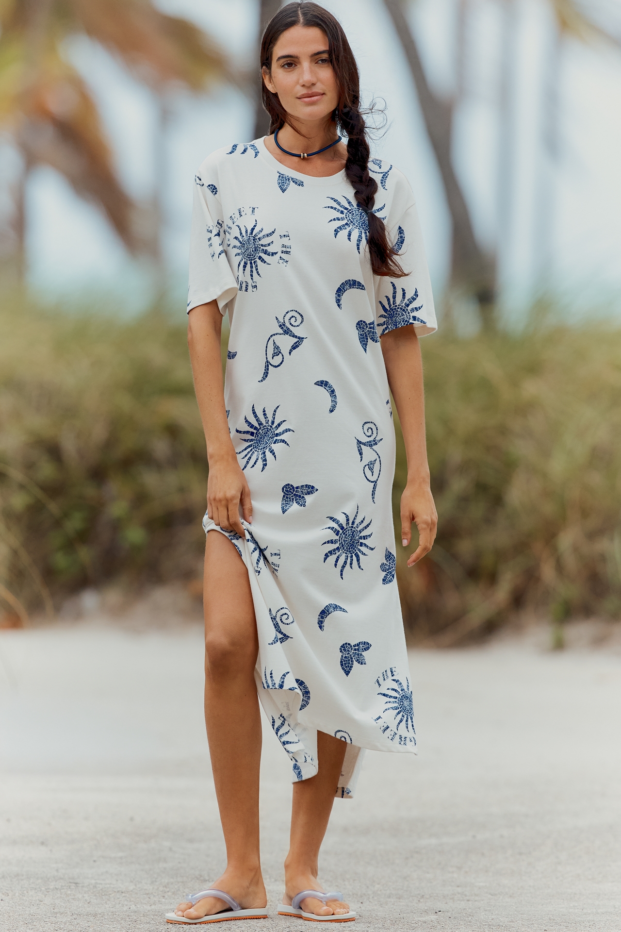 Celandine Graphic Maxi T-Shirt Dress