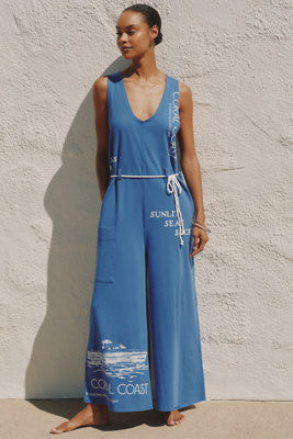Celandine Coral Coast Knit Jumpsuit
