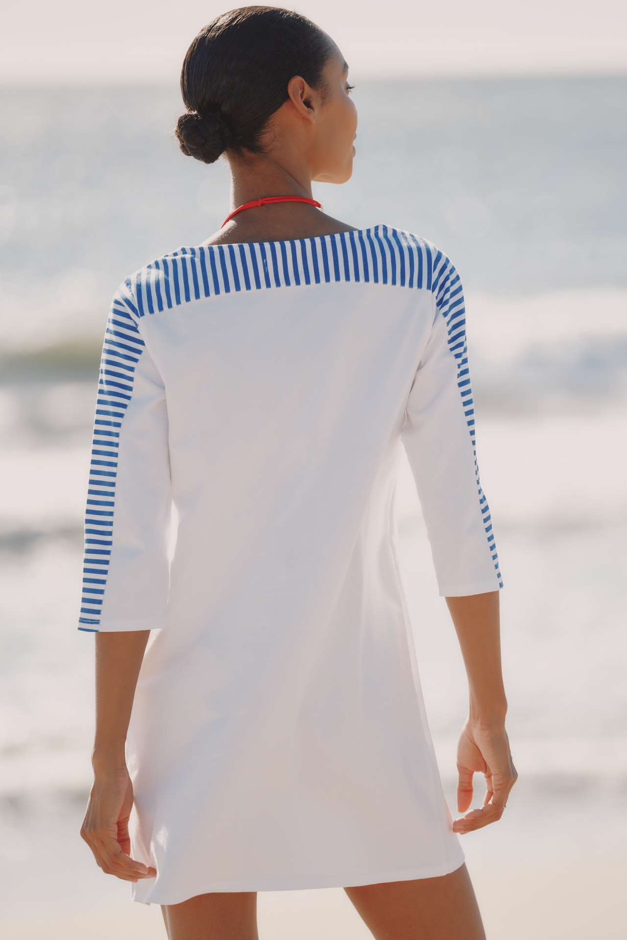 Celandine Punting Boat-Neck T-Shirt Mini Dress