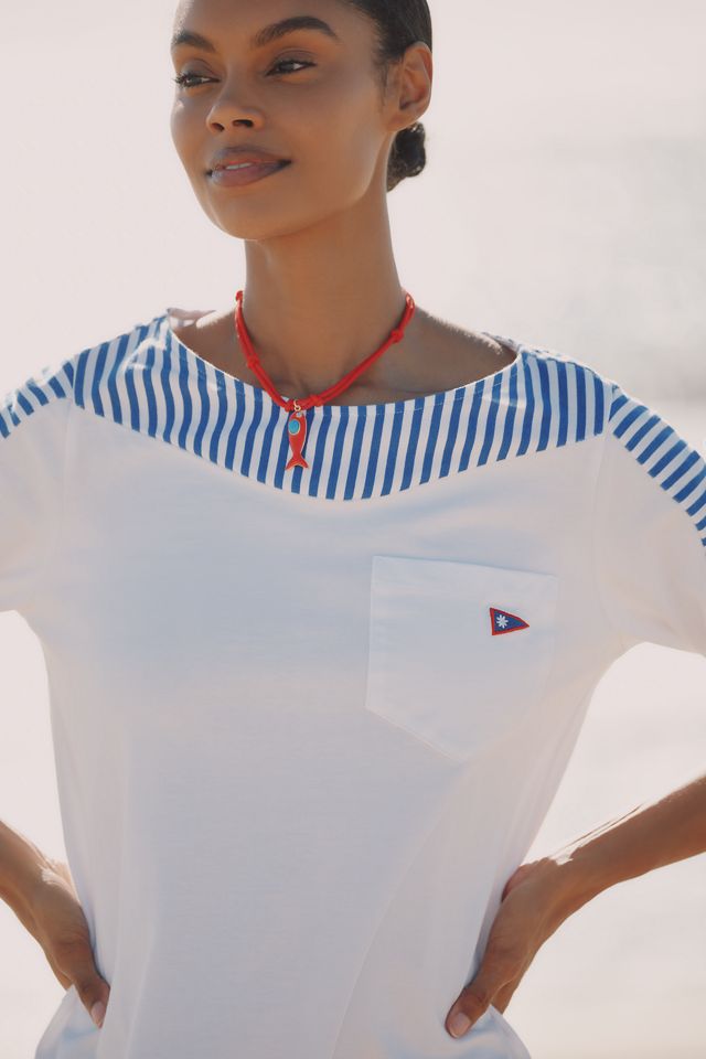 Celandine Punting Boat-Neck T-Shirt Mini Dress #2