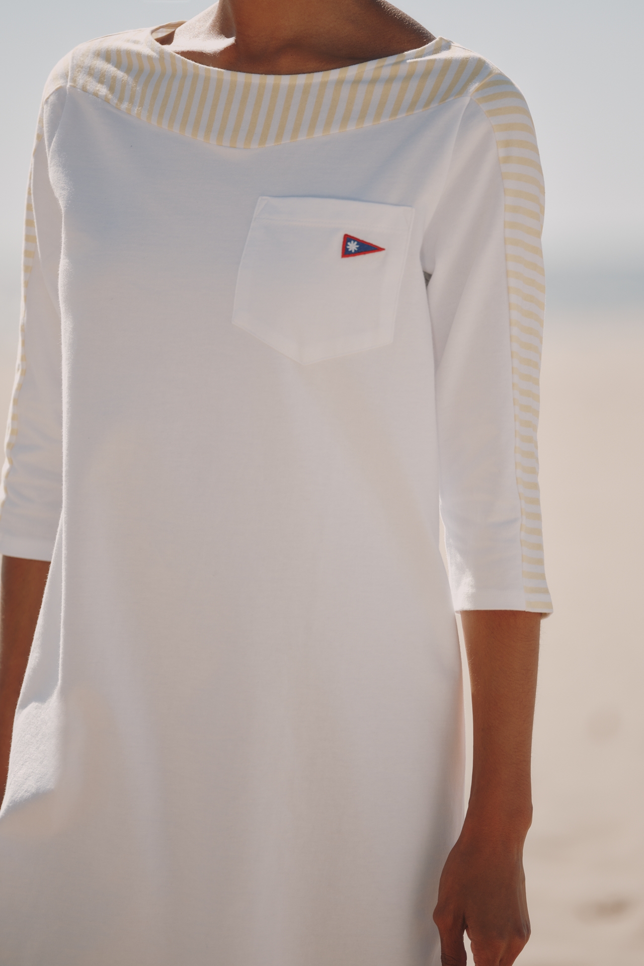Celandine Punting Boat-Neck T-Shirt Mini Dress