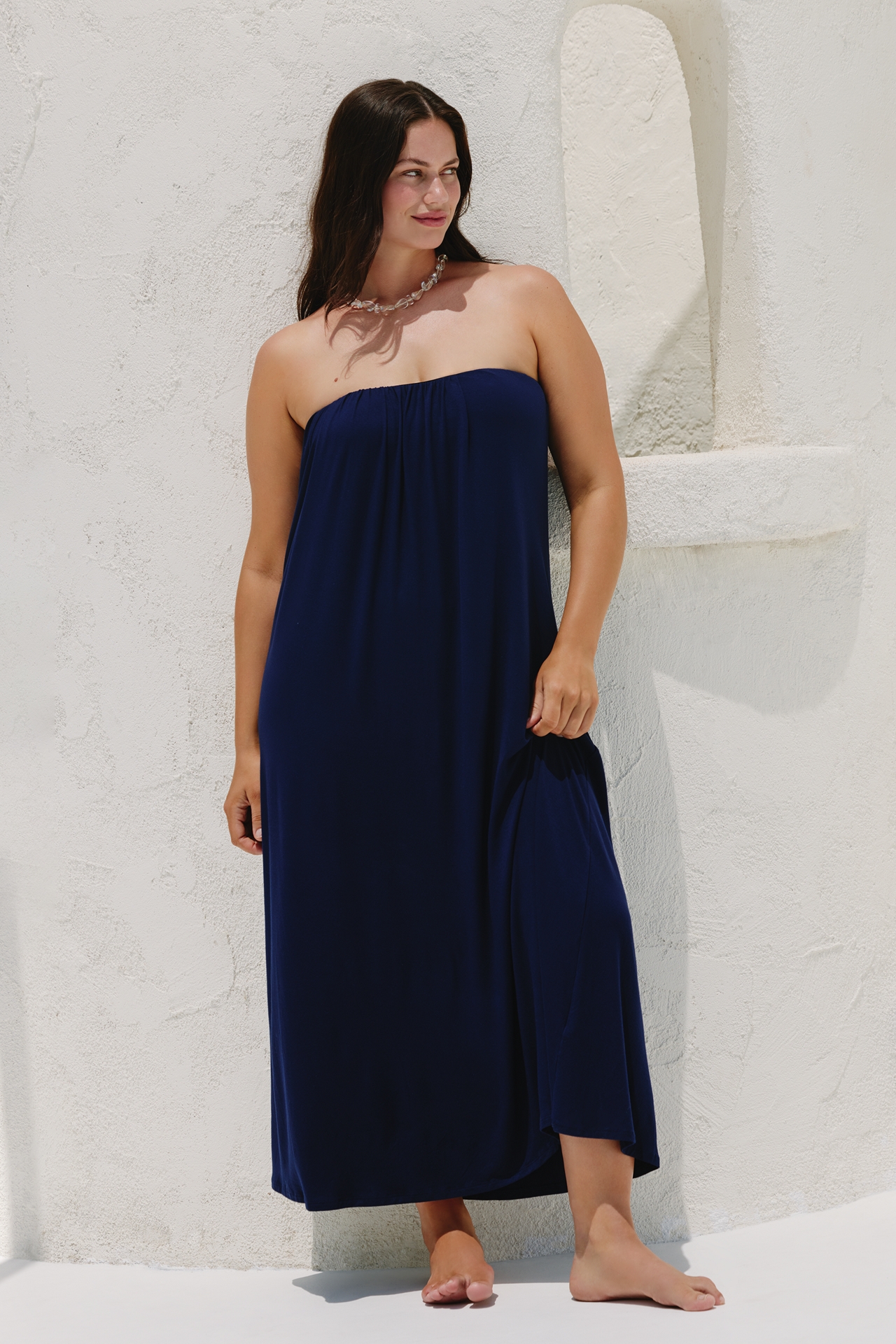 Celandine Strapless Midi Dress