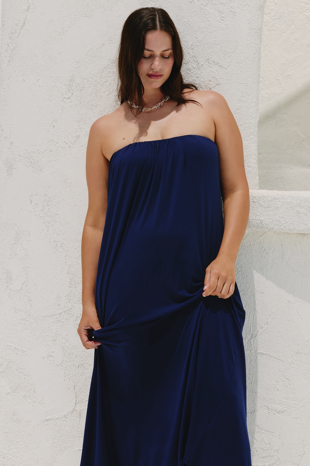 Celandine Strapless Midi Dress