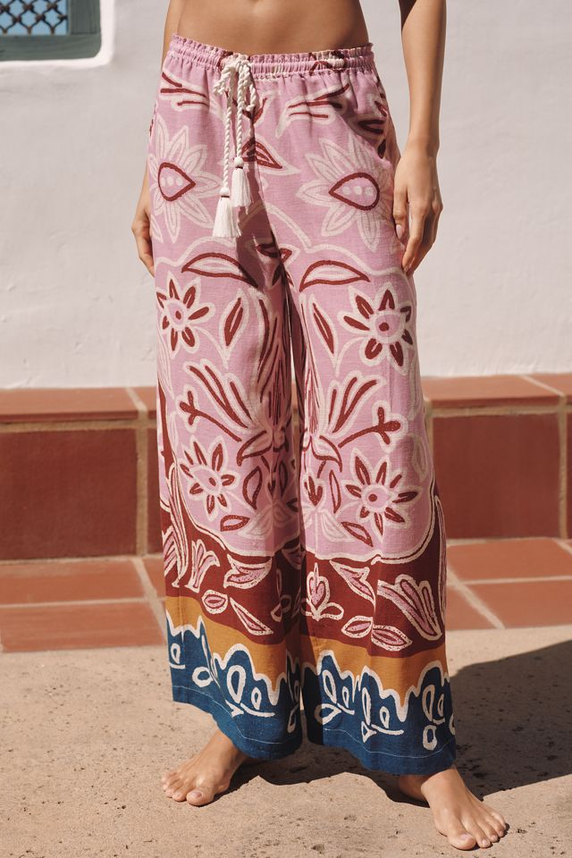 By Anthropologie Linen Wide-Leg Pants #1