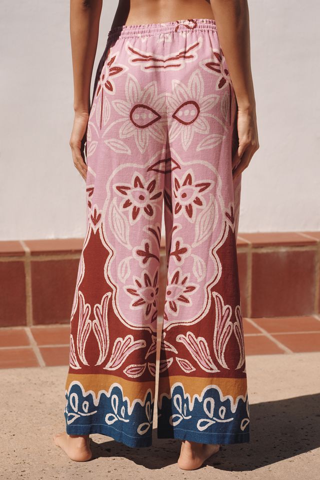 By Anthropologie Linen Wide-Leg Pants #2