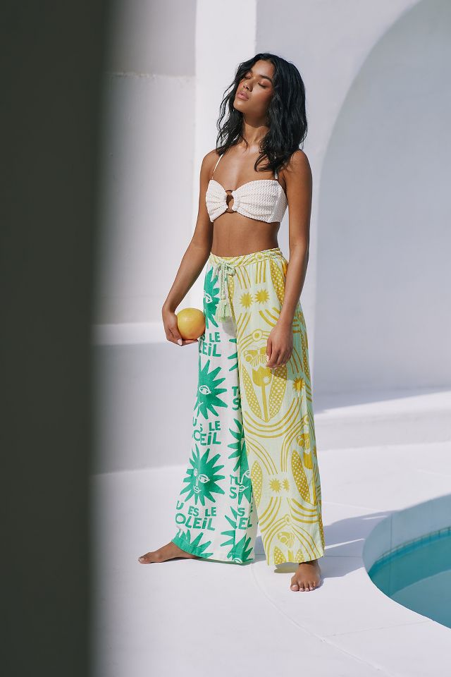 Printed Wide Leg Pants