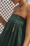 By Anthropologie Strapless Linen Top