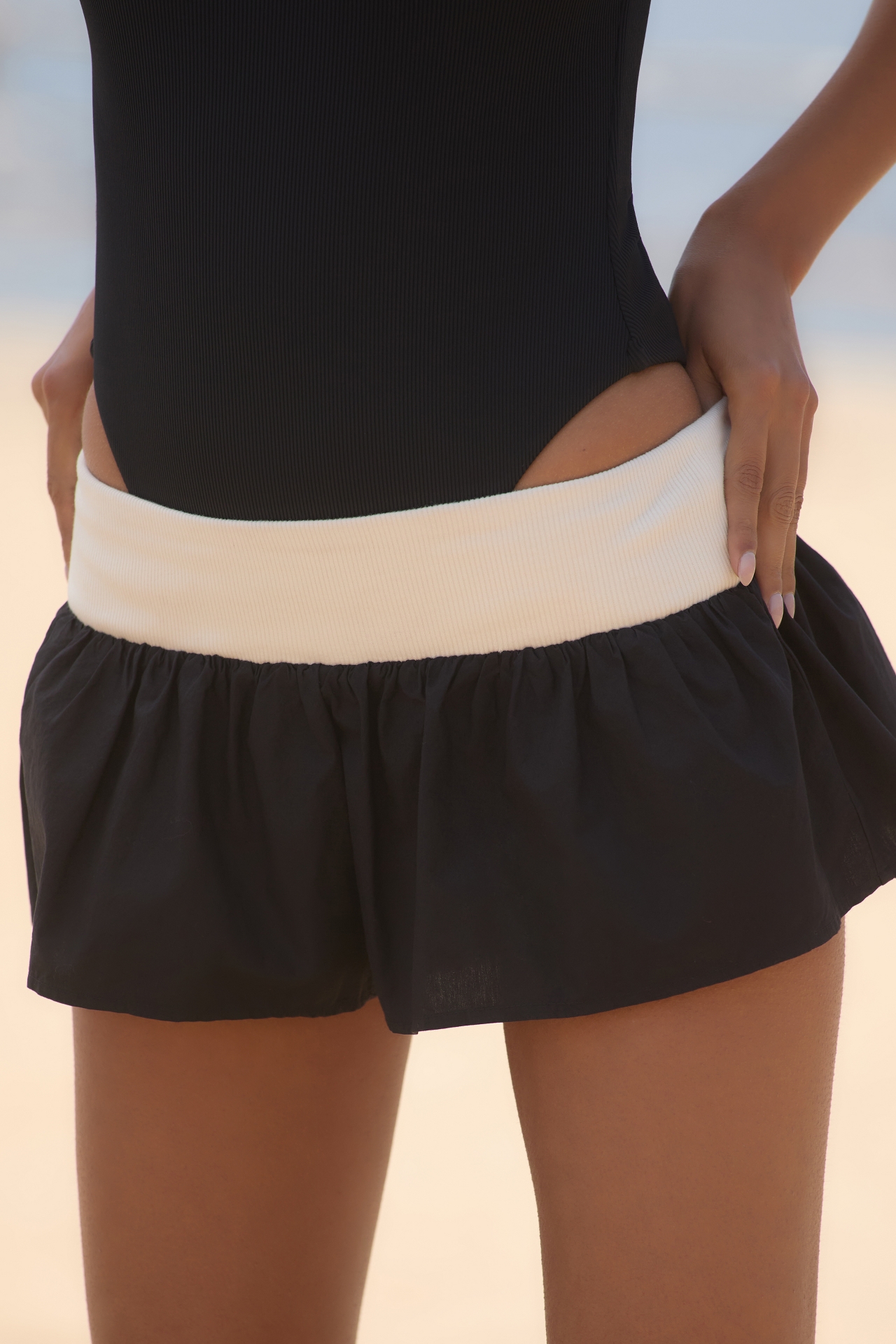 By Anthropologie Colorblock Micro Shorts