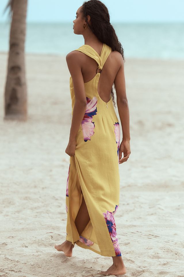 Vestido Maxi de Lino Asimétrico By Anthropologie #1