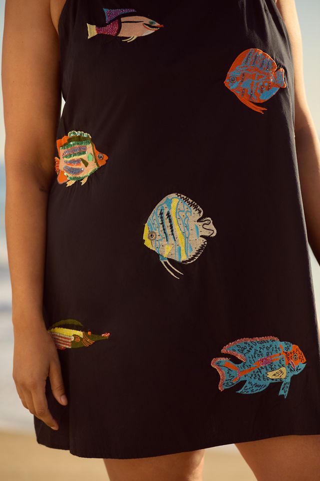 Celandine Sea Life Embroidered Mini Dress #5