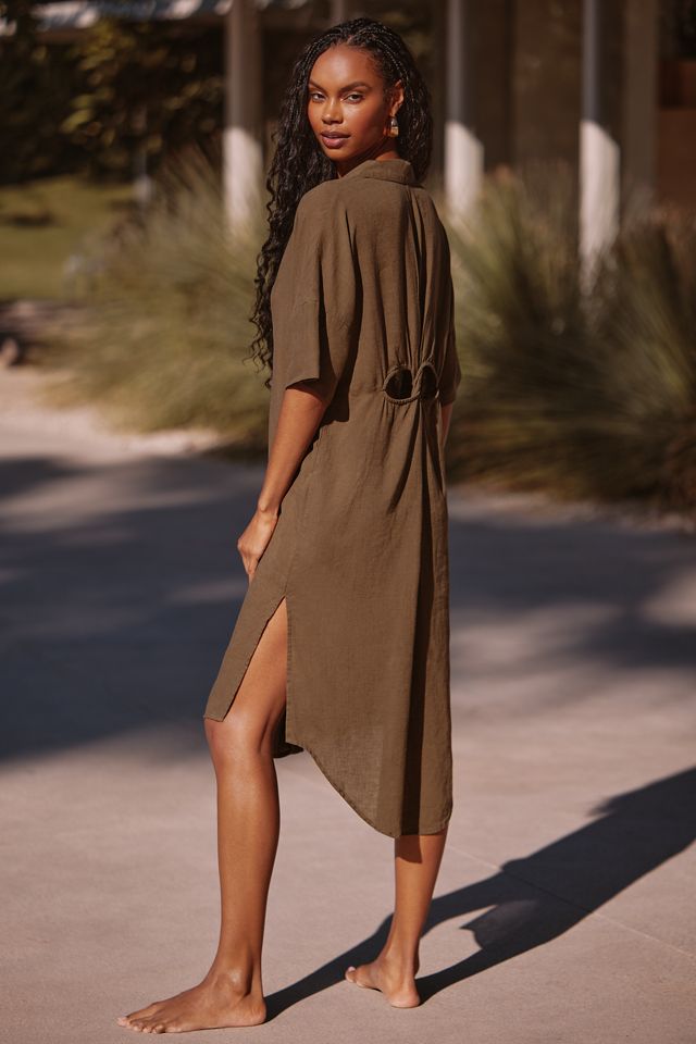 The Lucia Sheer Midi Dress by Anthropologie: Linen Edition #1