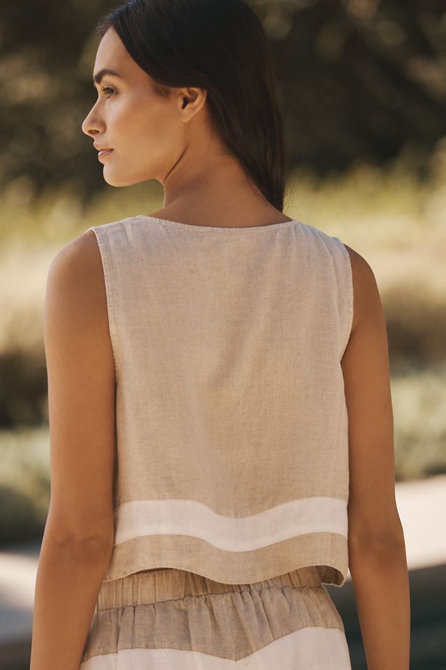 By Anthropologie Cropped Wave Vest #1