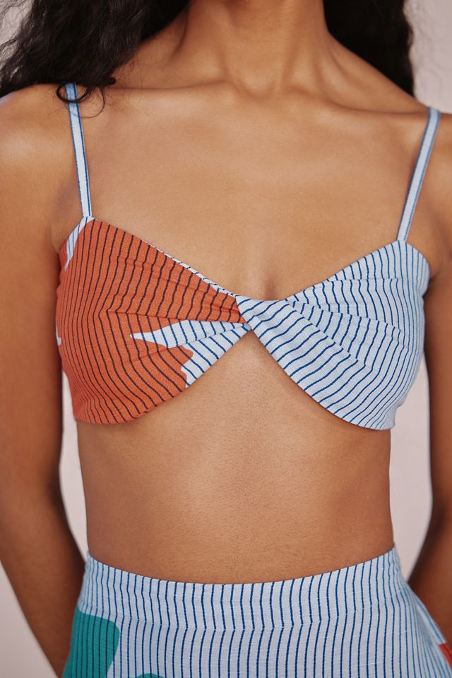 Celandine Linen Blend Bandeau Crop Top #2
